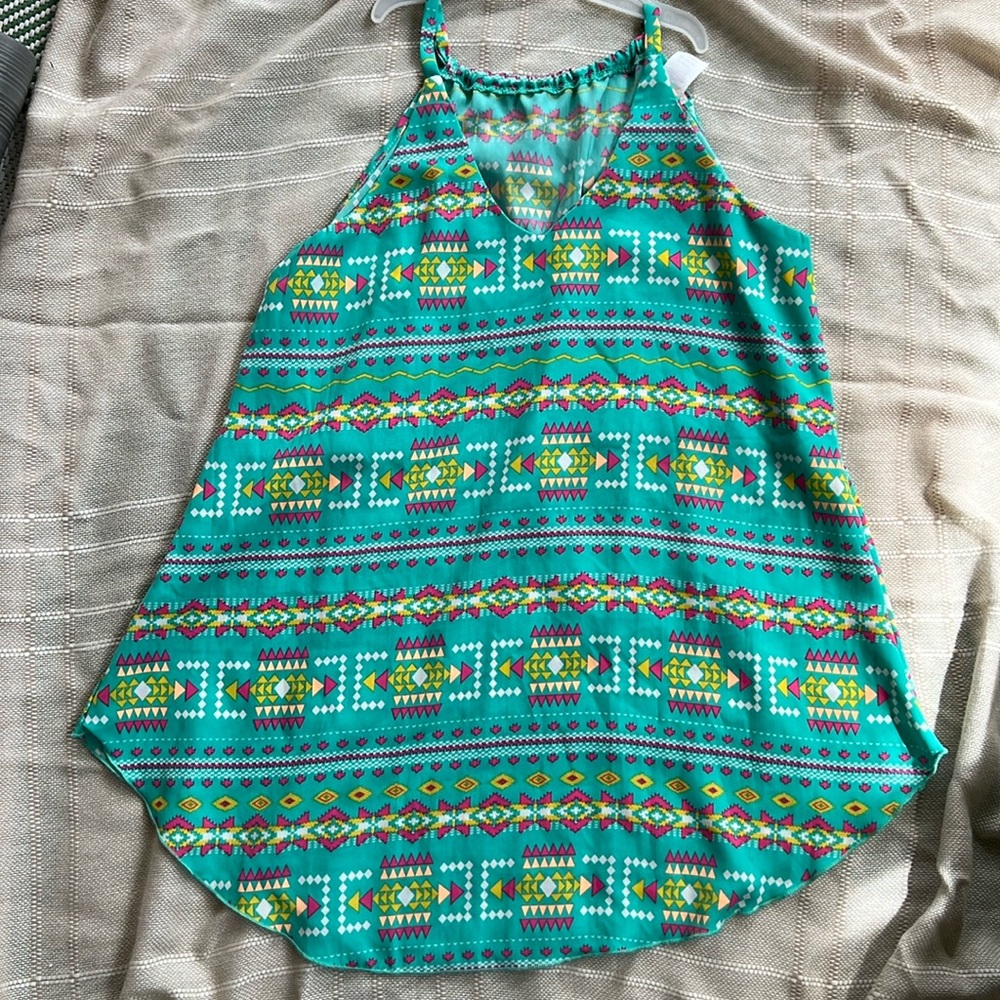 R.Rouge halter style top. 100% polyester size small